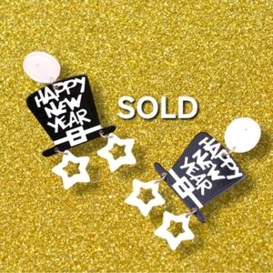 NYE Star Hat Earrings